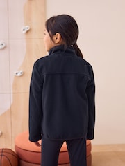 Black Zip-Up Fleece Jacket With Pockets (3-16yrs) - Image 3 of 8