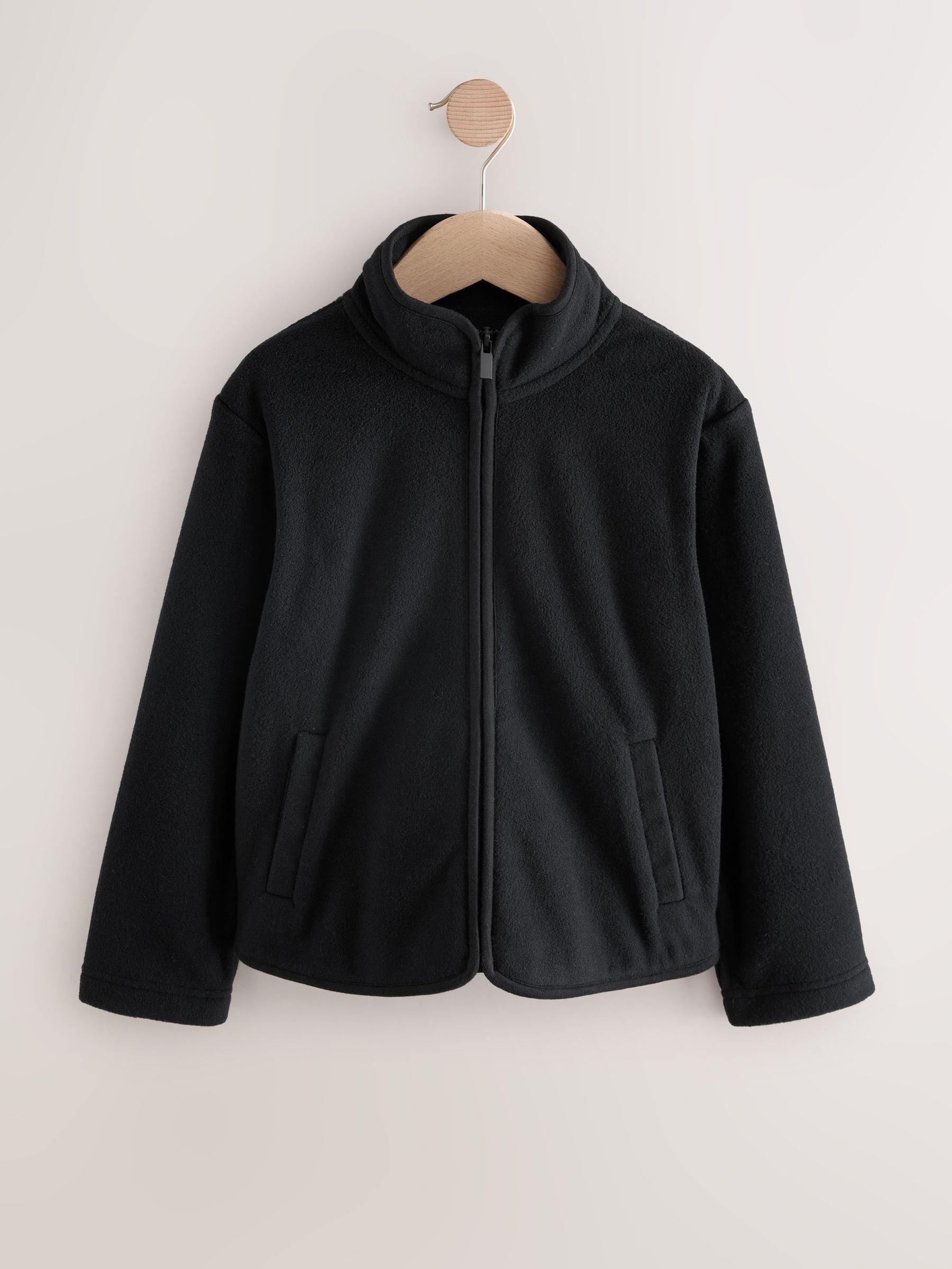 Buy Black Zip-Up Fleece Jacket With Pockets (3-16yrs) from Next Canada