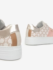 NeroGiardini Cream Leather Lace Up Platform Trainers - Image 5 of 5