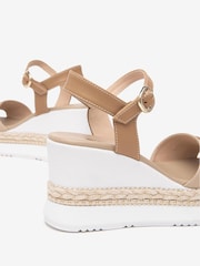 NeroGiardini Cream Leather Wedges Sandals - Image 5 of 6