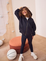 Black Zip Through Sports Hoodie (3-16yrs) - Image 1 of 9