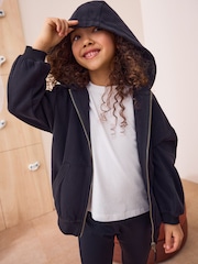 Black Zip Through Sports Hoodie (3-16yrs) - Image 3 of 9