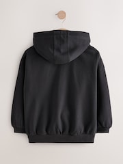 Black Zip Through Sports Hoodie (3-16yrs) - Image 7 of 9