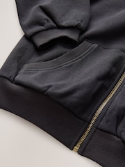 Black Zip Through Sports Hoodie (3-16yrs) - Image 9 of 9