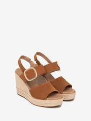 NeroGiardini Tan Brown Suede Block Heel Platform Sandals - Image 2 of 5