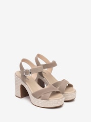 NeroGiardini Suede Block Heel Platform Sandals - Imagen 2 de 5