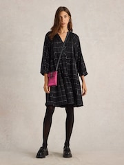 White Stuff Black Orla Check Dress - Image 1 of 6