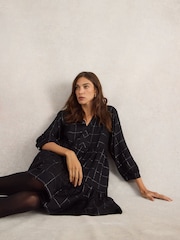 White Stuff Black Orla Check Dress - Image 3 of 6