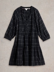White Stuff Black Orla Check Dress - Image 5 of 6