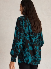 White Stuff Green Bay Print Longline Top - Image 2 of 6