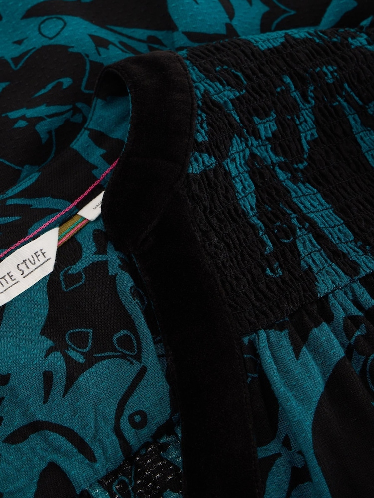 White Stuff Green Bay Print Longline Top - Image 6 of 6