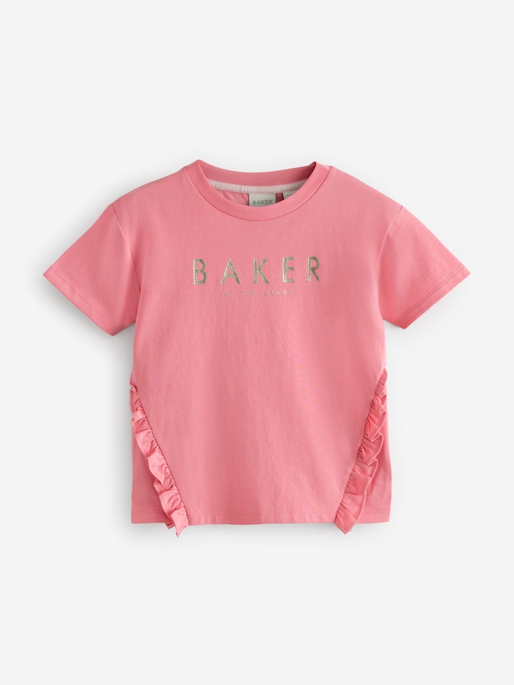 Baker by Ted Baker Frill Shoulder 100% Cotton T-Shirts 3 Pack - Image 2 of 7