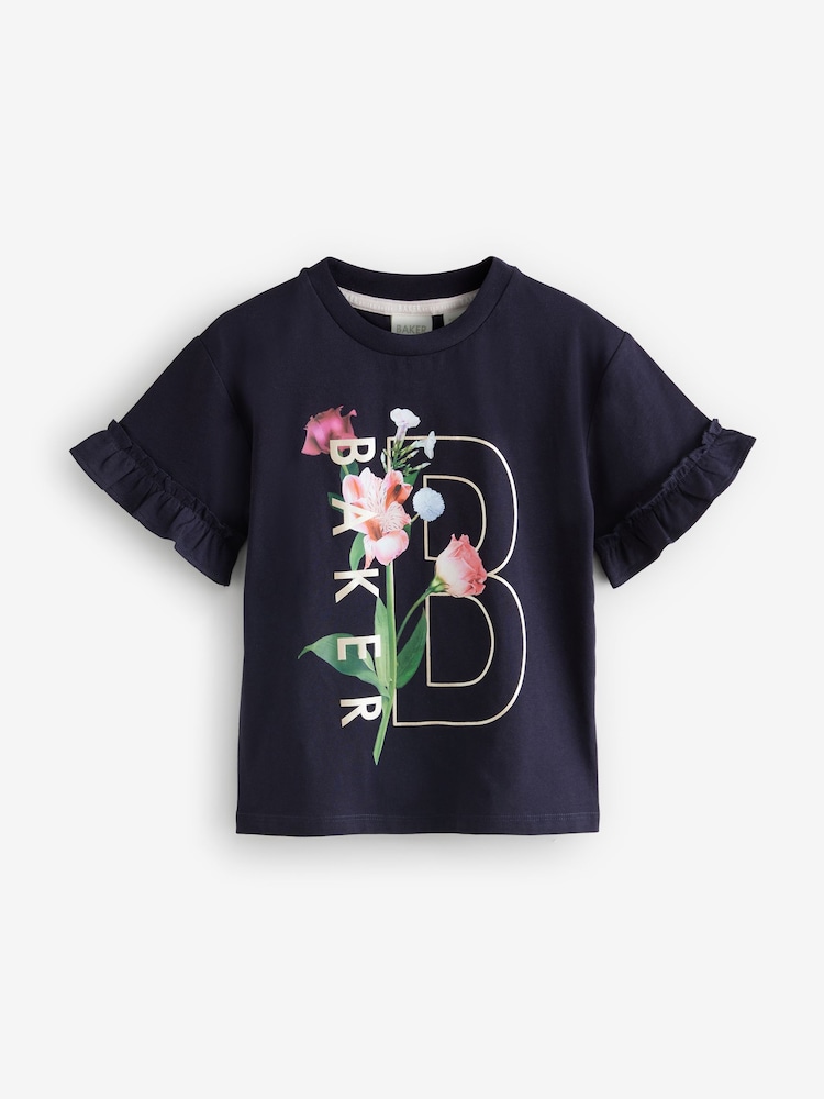 Baker by Ted Baker Frill Detail 100% Cotton T-Shirts 3 Pack - Image 3 of 7