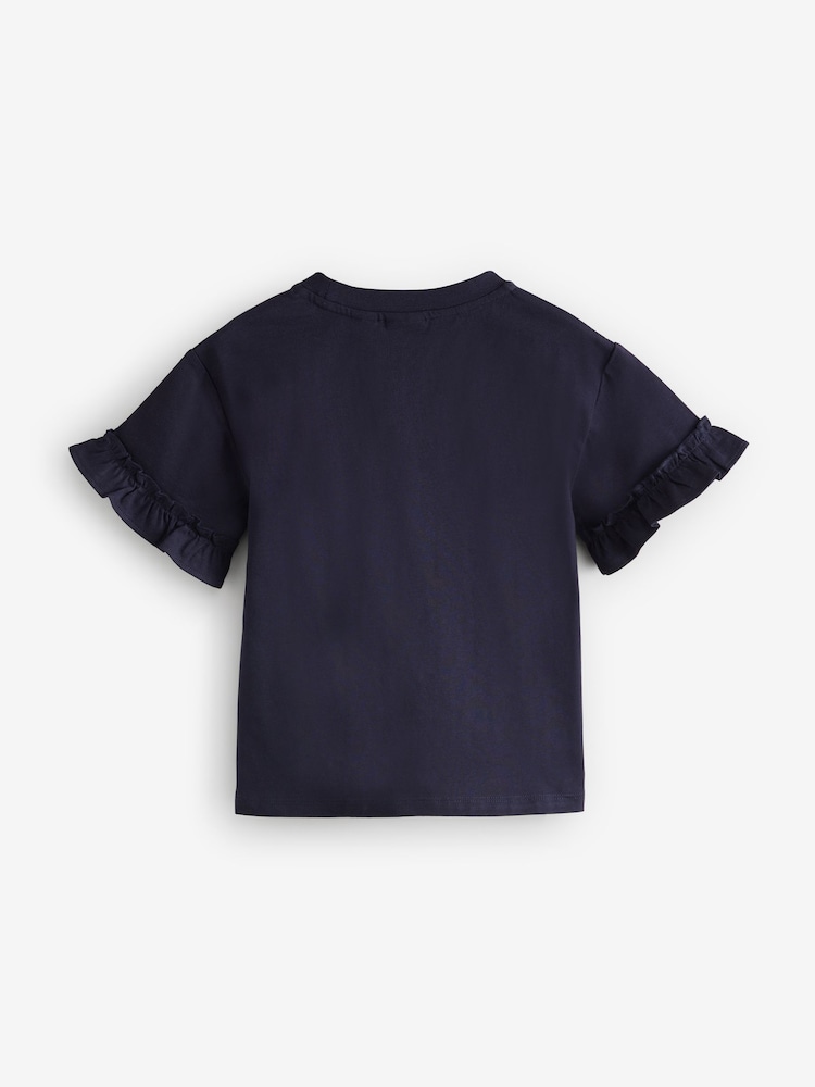 Baker by Ted Baker Frill Detail 100% Cotton T-Shirts 3 Pack - Image 5 of 7