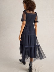 White Stuff Blue Nova Tulle Dress - Image 2 of 6