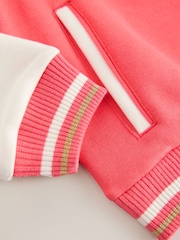 Baker by Ted Baker Coral Pink Varsity Back Print Bomber Jacket - Image 11 of 13