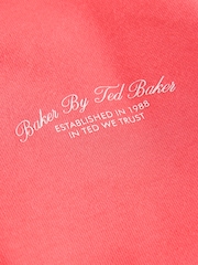 Baker by Ted Baker Coral Pink Varsity Back Print Bomber Jacket - Image 12 of 13