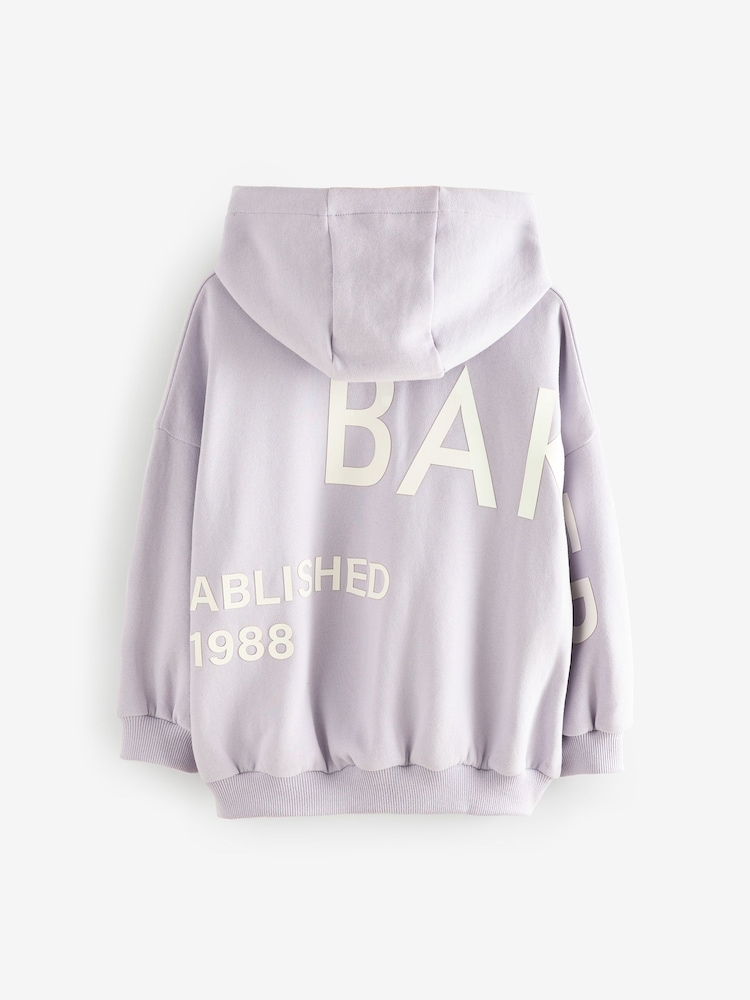 Baker by Ted Baker Oversized Back Print Hoodie - Image 2 of 5