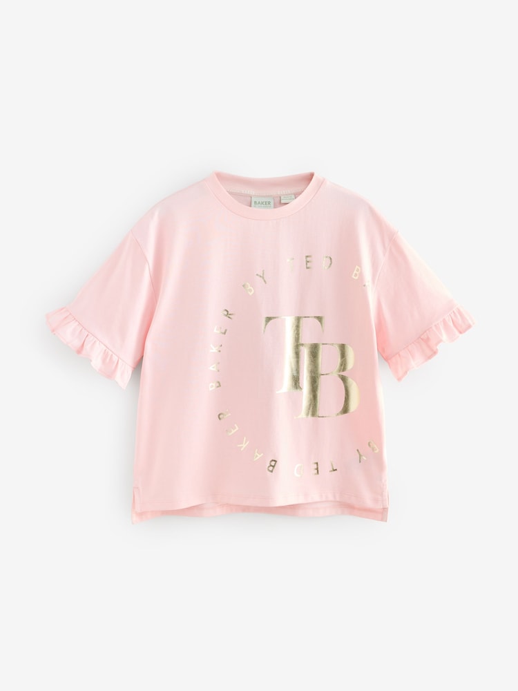Baker by Ted Baker Frill Detail 100% Cotton T-Shirts 3 Pack - Image 2 of 7