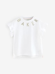 Baker by Ted Baker Frill Detail 100% Cotton T-Shirts 3 Pack - Image 5 of 7
