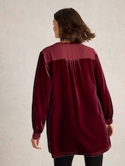 White Stuff Purple Velvet Tunic - Image 2 of 6