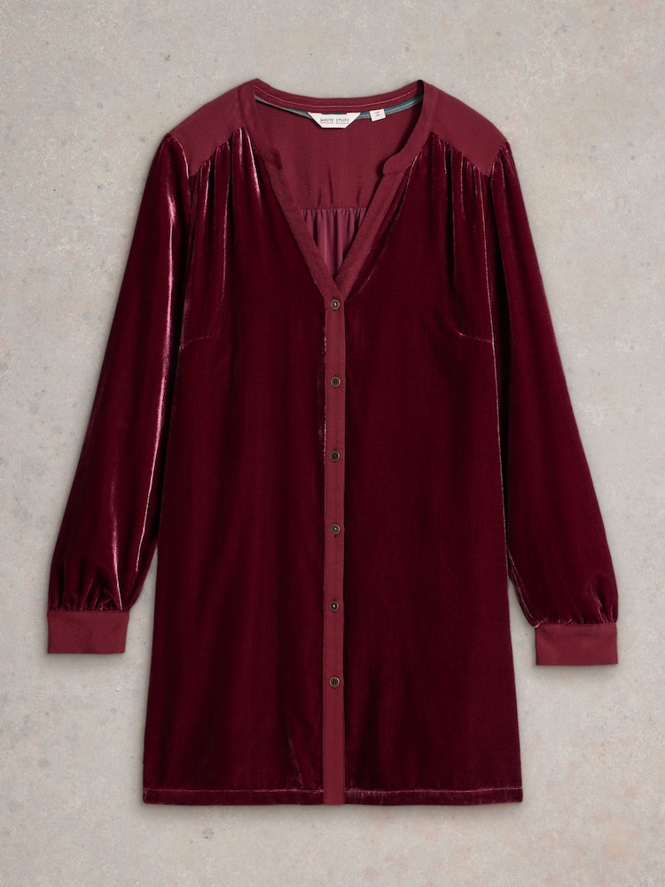 White Stuff Purple Velvet Tunic - Image 6 of 6