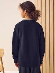 Black Cotton Rich Boxy School CardiganS (3-18yrs) - Image 3 of 8