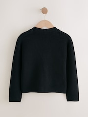 Black Cotton Rich Boxy School CardiganS (3-18yrs) - Image 6 of 8