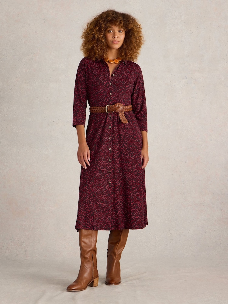 White Stuff Pink Rua Jersey Shirt Dress - Image 1 of 6 White Stuff Pink Rua Jersey Shirt Dress - Image 1 of 6