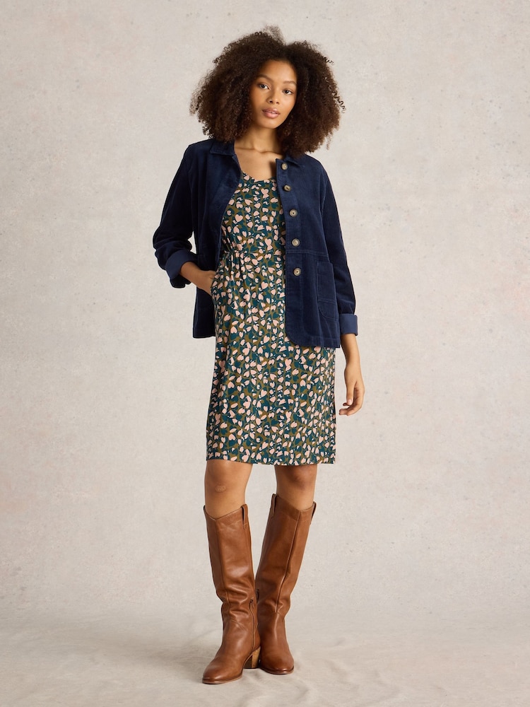 White Stuff Green Tallie Jersey Dress - Image 1 of 6