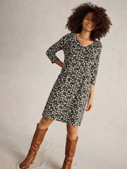 White Stuff Green Tallie Jersey Dress - Image 3 of 6
