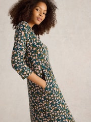 White Stuff Green Tallie Jersey Dress - Image 4 of 6