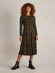 White Stuff Black Madeline Jersey Dress - Image 1 of 6