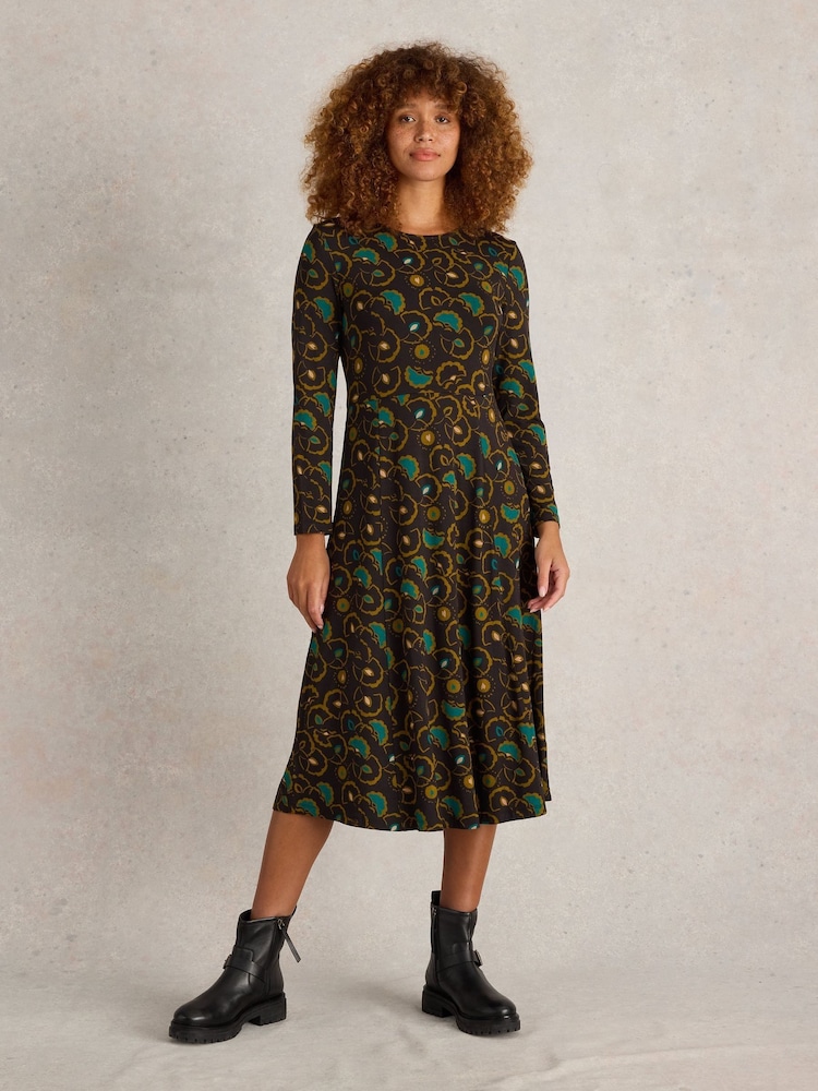 White Stuff Black Madeline Jersey Dress - Image 1 of 6