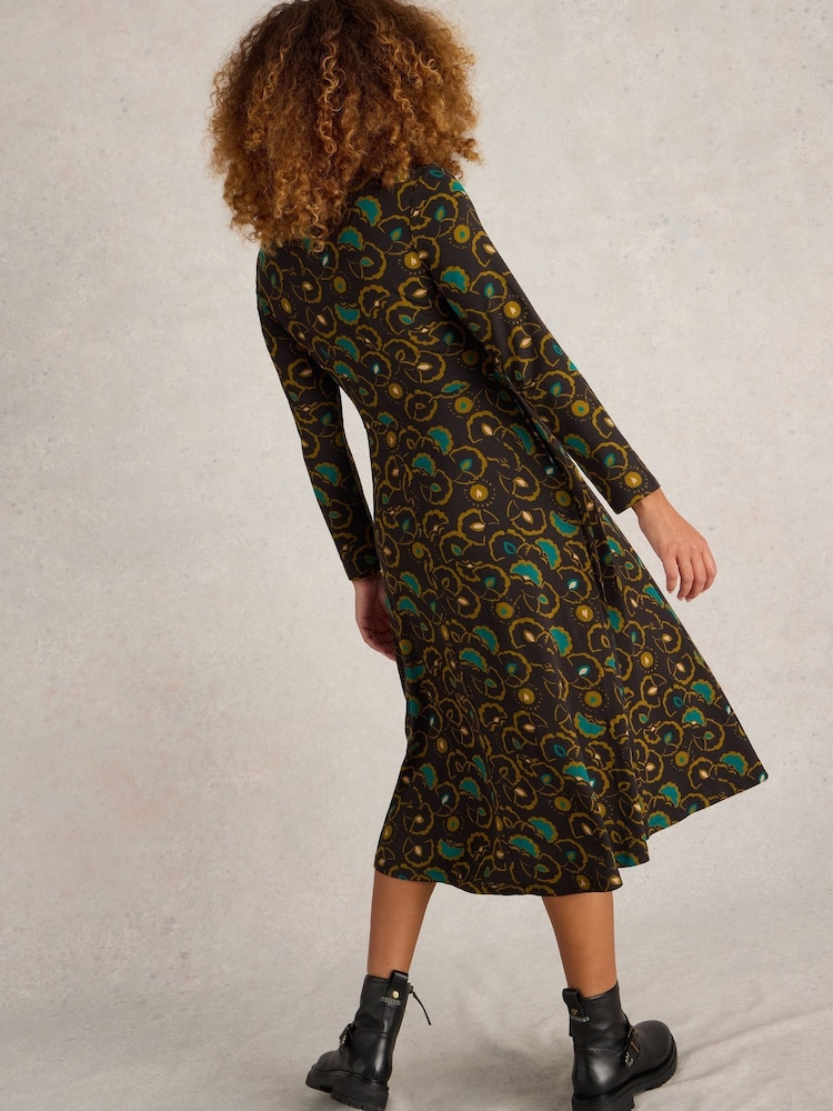White Stuff Black Madeline Jersey Dress - Image 2 of 6