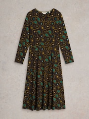 White Stuff Black Madeline Jersey Dress - Image 5 of 6
