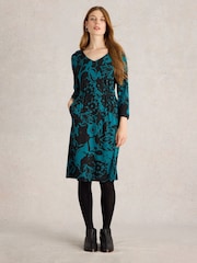 White Stuff Black Tallie Jersey Dress - Image 1 of 6