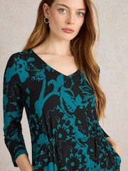 White Stuff Black Tallie Jersey Dress - Image 3 of 6