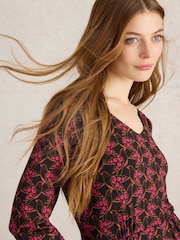 White Stuff Pink Tallie Jersey Dress - Image 4 of 6