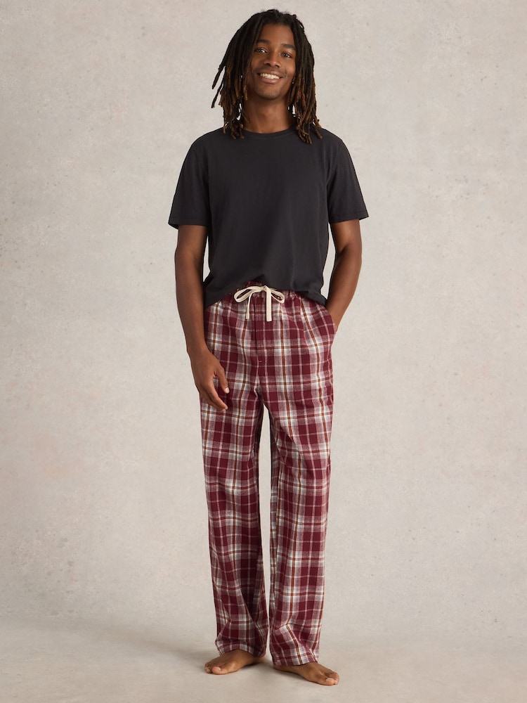 White Stuff Purple Moorland Flannel 100% Cotton Trousers - Image 1 of 6