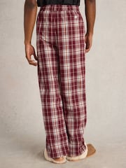 White Stuff Purple Moorland Flannel 100% Cotton Trousers - Image 2 of 6