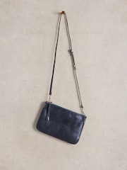 White Stuff Blue Connie Double Crossbody Pouch - Image 1 of 3