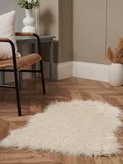 BHS Ivory Faux Fur Rug - Image 1 of 6