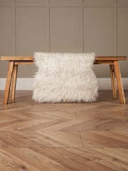 BHS Ivory Faux Fur Rug - Image 3 of 6