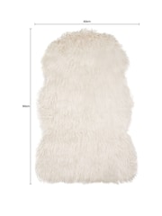 BHS Ivory Faux Fur Rug - Image 6 of 6