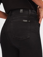 7 For All Mankind Aubrey Alto Rise Skinny Black Jeans - Imagen 6 de 7