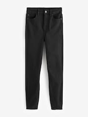 7 For All Mankind Aubrey Alto Rise Skinny Black Jeans - Imagen 7 de 7