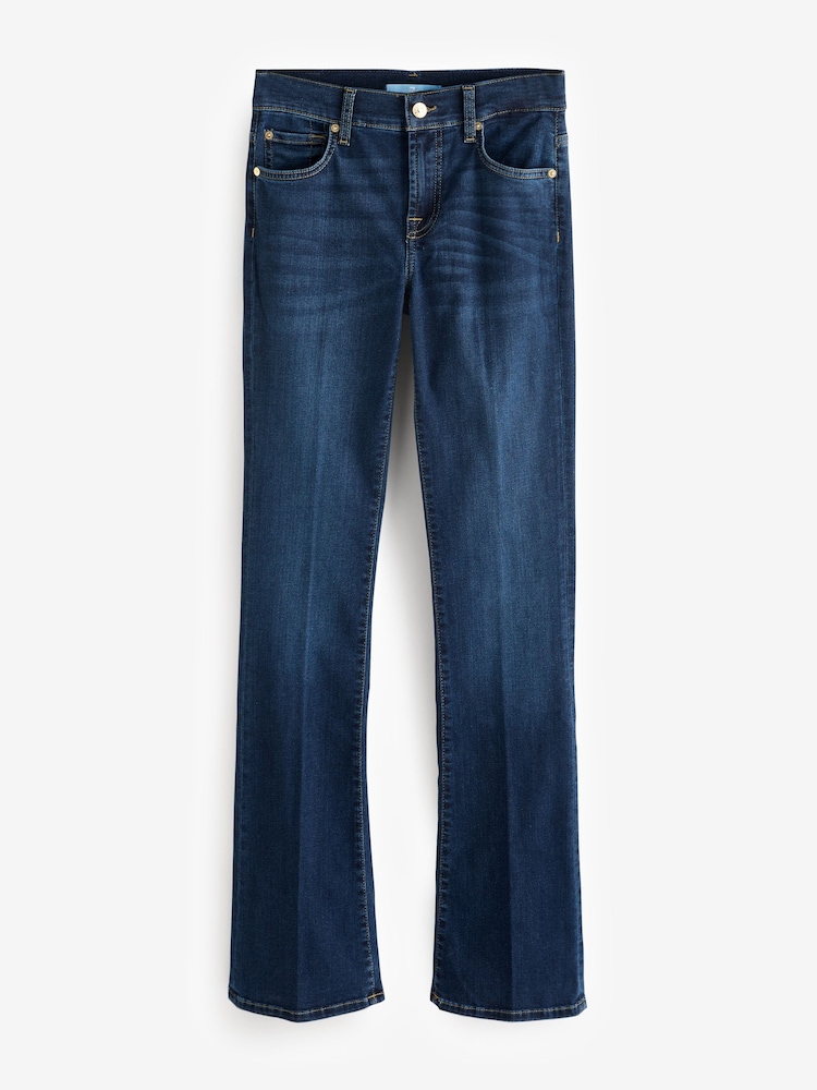 7 For All Mankind Dark Blue Bair Rinsed Bootcut Flare Jeans - Image 5 of 5