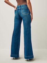 Vaqueros de pernera ancha en azul claro Dojo Soho de 7 For All Mankind - Imagen 2 de 5