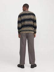 JACK & JONES Grey Jacquard Knit Crew Neck Jumper - Image 2 of 7